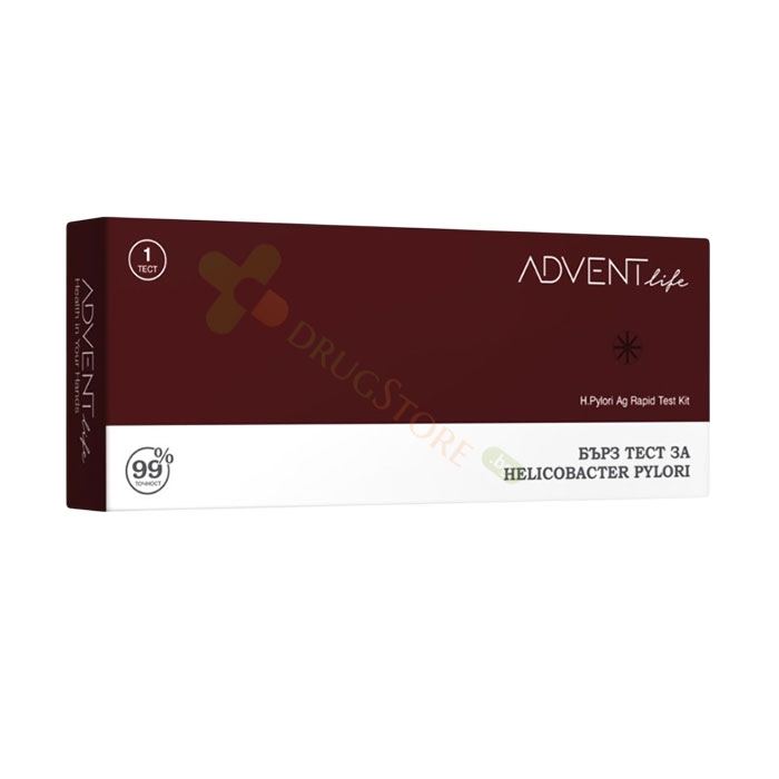 АНТИГЕНЕН БЪРЗ ТЕСТ ЗА ХЕЛИКОБАКТЕР ПИЛОРИ 1 брой / ADVENT LIFE HELICOBACTER PYLORI AG RAPID TEST KIT