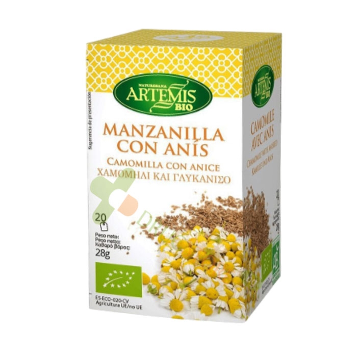 АРТЕМИС БИО ЧАЙ ЛАЙКА И АНАСОН филтър 20 броя / ARTEMIS BIO CHAMOMILE AND ANISE TEA filter