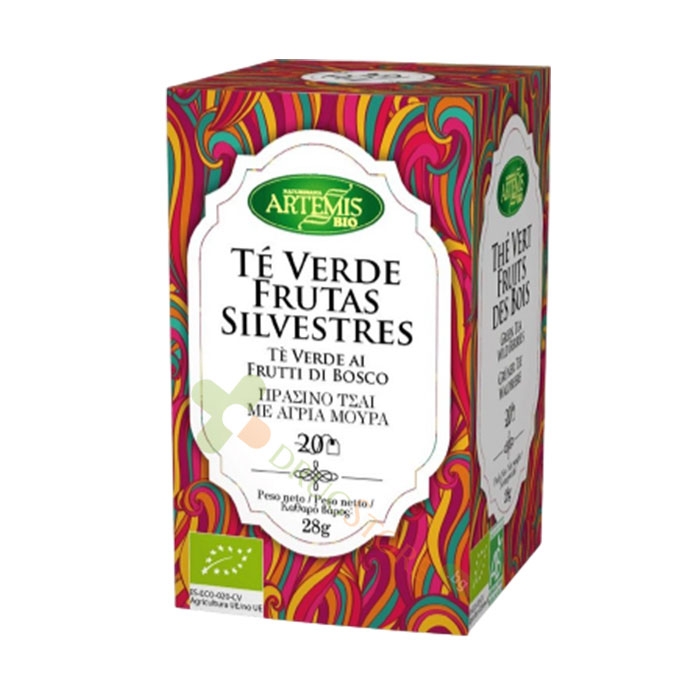 АРТЕМИС БИО ЗЕЛЕН ЧАЙ С АРОМАТ НА МАЛИНА филтър 20 броя / ARTEMIS BIO GREEN TEA WITH RASPBERRY FLAVOUR filter bags