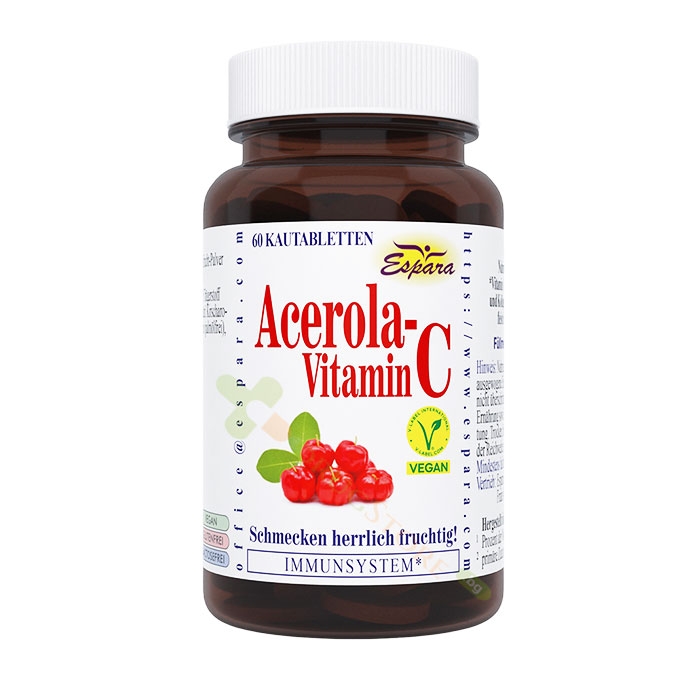 АЦЕРОЛА-ВИТАМИН C дъвчащи таблетки 60 броя / ESPARA ACEROLA-VITAMIN C