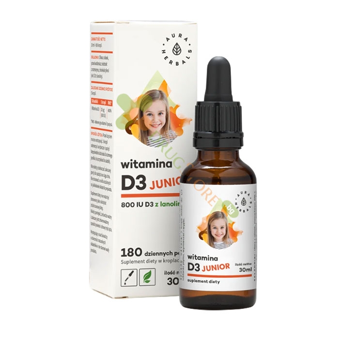 АУРА ХЕРБАЛС ВИТАМИН D3 ДЖУНИЪР капки 30 мл / AURA HERBALS VITAMIN D3 JUNIOUR drops