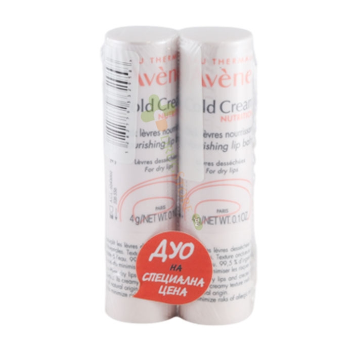 АВЕН ДУО КОЛД КРЕМ ПОДХРАНВАЩ СТИК ЗА УСТНИ 2 броя / AVENE DUO COLD CREAM LIP BALM
