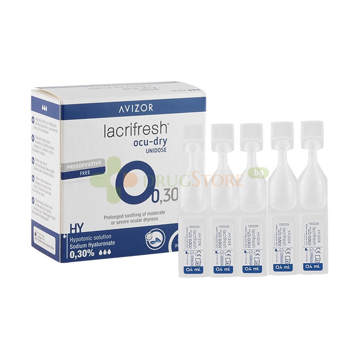 АВИЗОР ЛАКРИФРЕШ ОКУ ДРАЙ капки за очи 0,3 % 20 броя / AVIZOR LACRIFRESH OCU-DRY