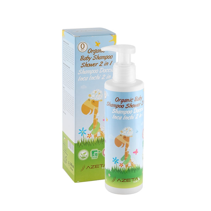 АЦЕТА БИО БЕБЕШКИ ШАМПОАН ЗА КОСА И ТЯЛО 200 мл / AZETA ORGANIC BABY SHAMPOO SHOWER
