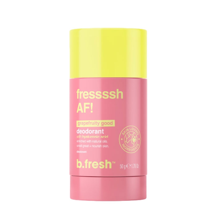 ДЕО СТИК С ЦВЯТ НА ГРЕЙПФРУТ И ХИАЛУРОНОВА КИСЕЛИНА 50 г / B.FRESH DEO STICK GRAPEFRUIT AND HYALURONIC ACID