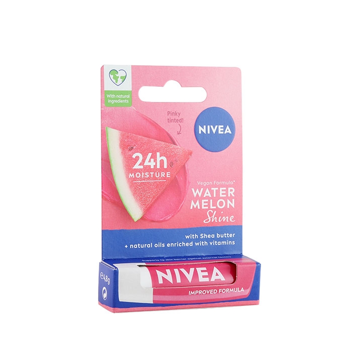 НИВЕА БАЛСАМ ЗА УСТНИ ДИНЯ / NIVEA LIP CARE FRUITY SHINE WATERMELON