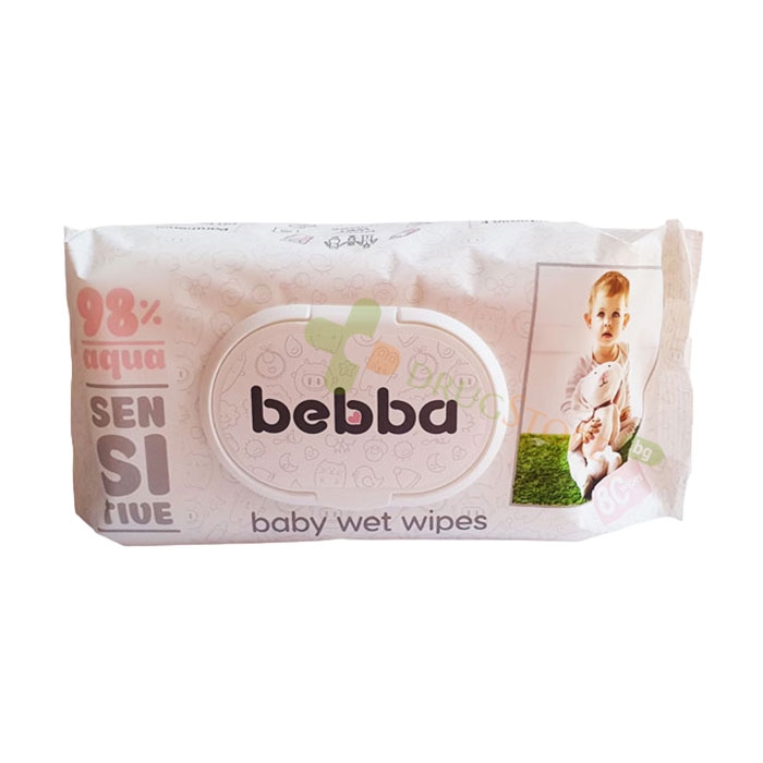 БЕББА МОКРИ КЪРПИ СИЛКЛАЙН СЕНЗИТИВ С КАПАК 80 броя / BEBBA SILKLINE SENSITIVE BABY WET WIPES