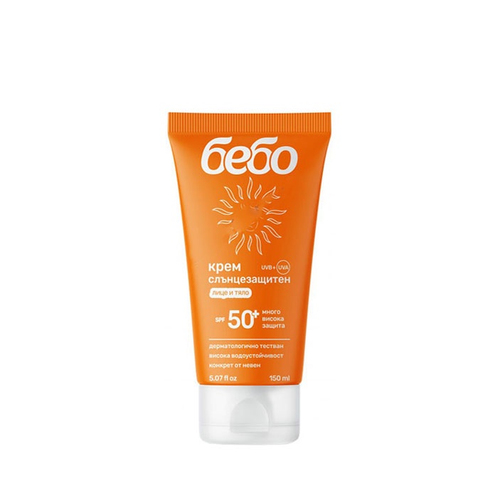СЛЪНЦЕЗАЩИТЕН КРЕМ ЗА БЕБЕТА И ДЕЦА SPF 50+ БЕБО 150 мл. / BEBO SUNPROTECT CREAM FOR BABY AND KIDS SPF 50+