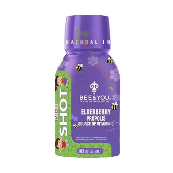 ПРОПОЛИС + ЧЕРЕН БЪЗ + ЯГОДОВ СОК ШОТ ЗА ДЕЦА 50 мл 12 броя / BEE &amp; YOU ELDERBERRY PROPOLIS C SHOT KID