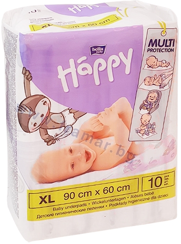 ЧАРШАФИ БЕЛА ХЕПИ 90 см / 60 см * 10