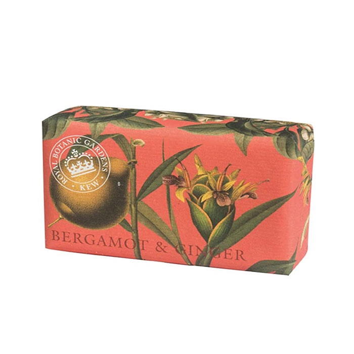 САПУН ИНГЛИШ СОУП КАМПЪНИ С БЕРГАМОТ И ДЖИНДЖИФИЛ 240 гр. / ENGLISH SOAP COMPANY BERGAMOT &amp; GINGER KEW GARDENS BOTANICAL SOAP