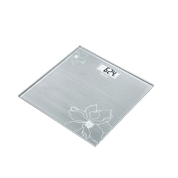 ЕЛЕКТРОННА СТЪКЛЕНА ВЕЗНА модел GS 10 СИВА / BEURER model GS 10 GLASS SCALE GREY