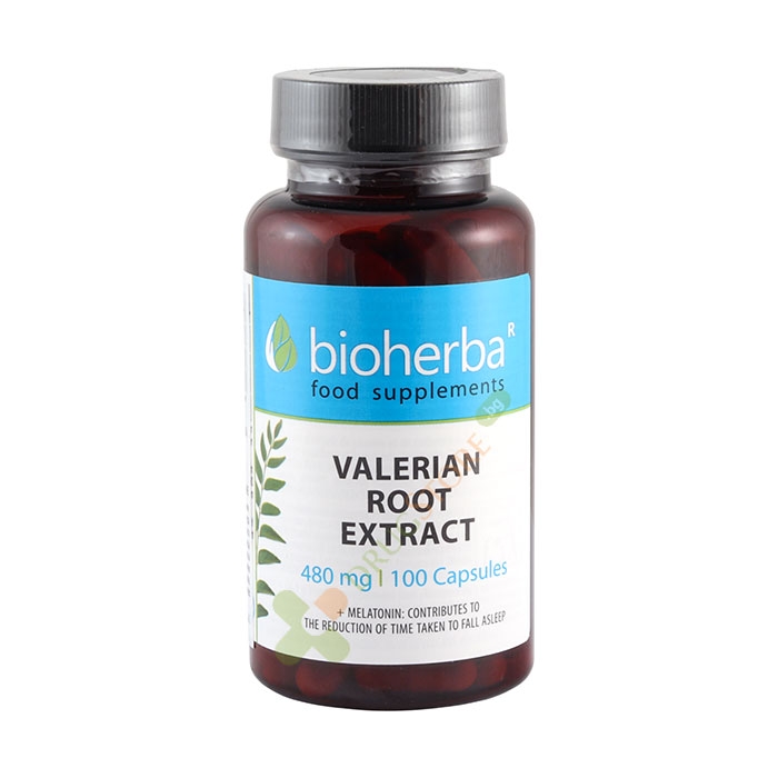 БИОХЕРБА ВАЛЕРИАНА ЕКСТРАКТ + МЕЛАТОНИН капсули 100 броя / BIOHERBA VALERIANA EXTRACT + MELATONIN