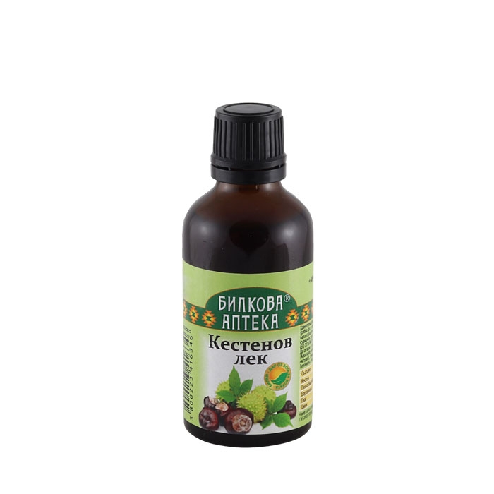 БИЛКОВА АПТЕКА ТИНКТУРА КЕСТЕНОВ ЛЕК + ЦИНК 50 мл / BILKOVA APTEKA CASTANEA SATIVA MILL, GINKGO BILOBA, CRATAEGUS MONOGYNA, VACCINIUM MYRTILLUS + ZINC TINCTURE