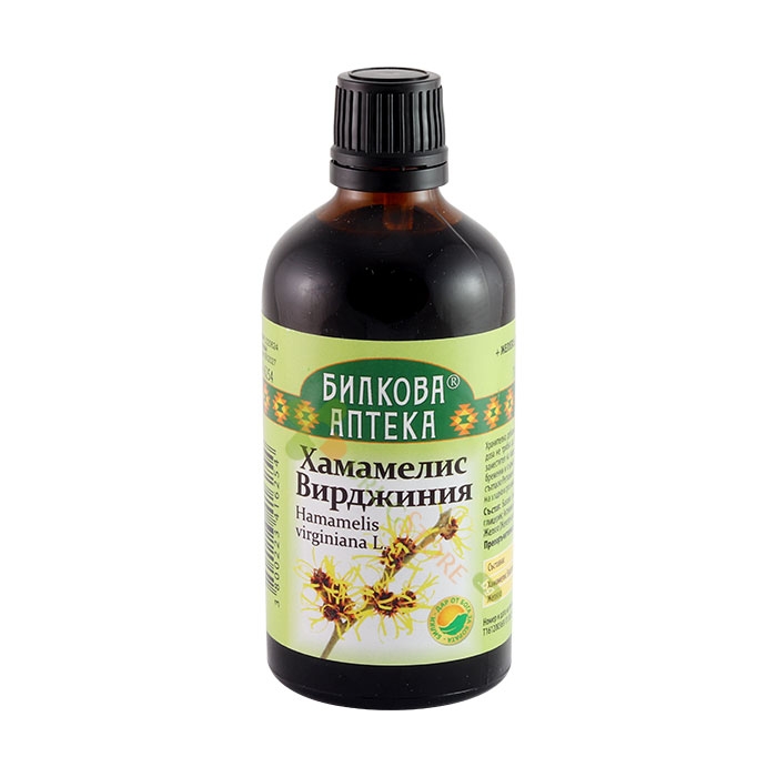 БИЛКОВА АПТЕКА ТИНКТУРА ХАМАМЕЛИС + ЖЕЛЯЗО 100 мл / BIOHERBA BILKOVA APTEKA HAMAMELIS VIRGINIA + IRON