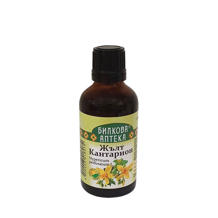 БИЛКОВА АПТЕКА ТИНКТУРА ЖЪЛТ КАНТАРИОН + ВИТАМИН B6 50 мл / BILKOVA APTEKA HYPERICUM PERFORATUM + VITAMIN B6 TINCTURE