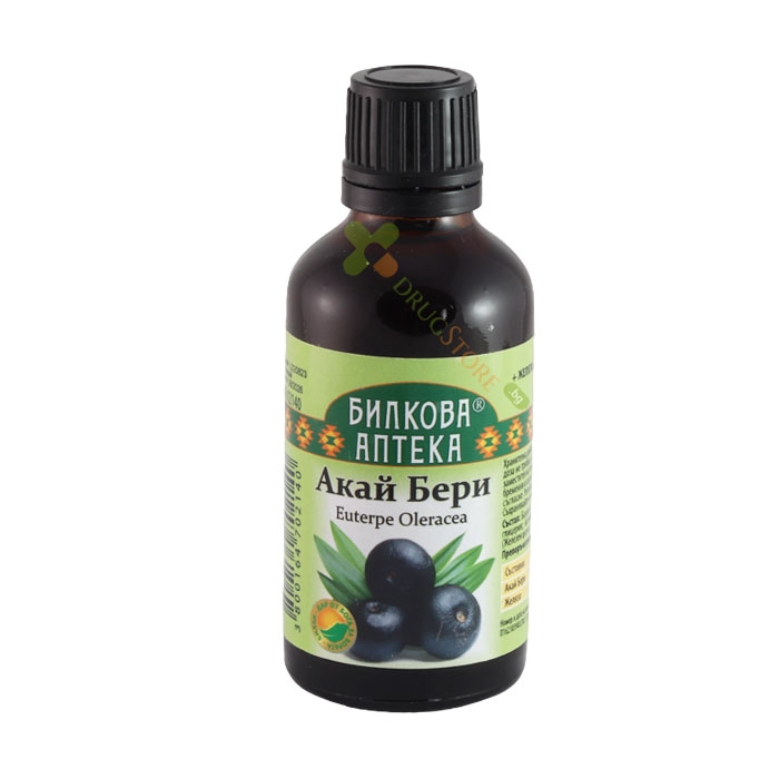 БИЛКОВА АПТЕКА ТИНКТУРА АКАЙ БЕРИ + ЖЕЛЯЗО 50 мл / BILKOVA APTEKA ACAI BERRY + IRON TINCTURE