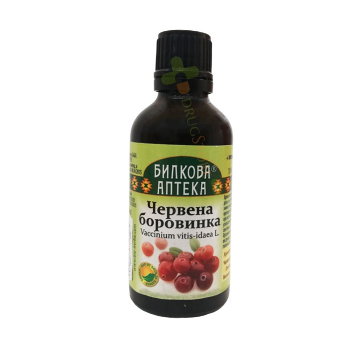 БИЛКОВА АПТЕКА ТИНКТУРА ЧЕРВЕНА БОРОВИНКА + ВИТАМИН B6 50 мл / BILKOVA APTEKA BLUEBERRY + VITAMIN B6 TINCTURE