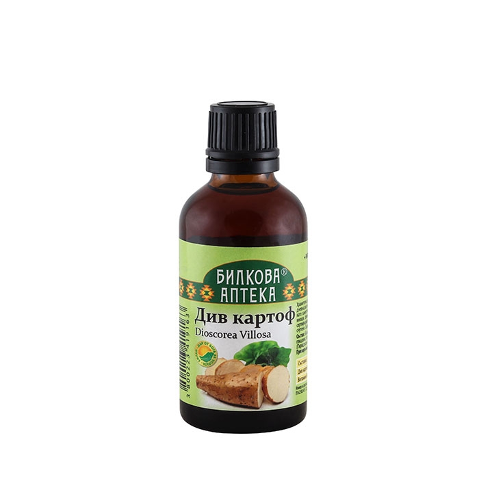 БИЛКОВА АПТЕКА ТИНКТУРА ДИВ КАРТОФ + ВИТАМИН B6 50 мл / BILKOVA APTEKA DIOSCOREA VILLOSA + VITAMIN B6 TINCTURE