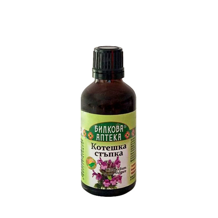 БИЛКОВА АПТЕКА ТИНКТУРА КОТЕШКА СТЪПКА + РИБОФЛАВИН 50 мл / BILKOVA APTEKA CLINOPODIUM VULGARE + RIBOFLAVIN TINCTURE
