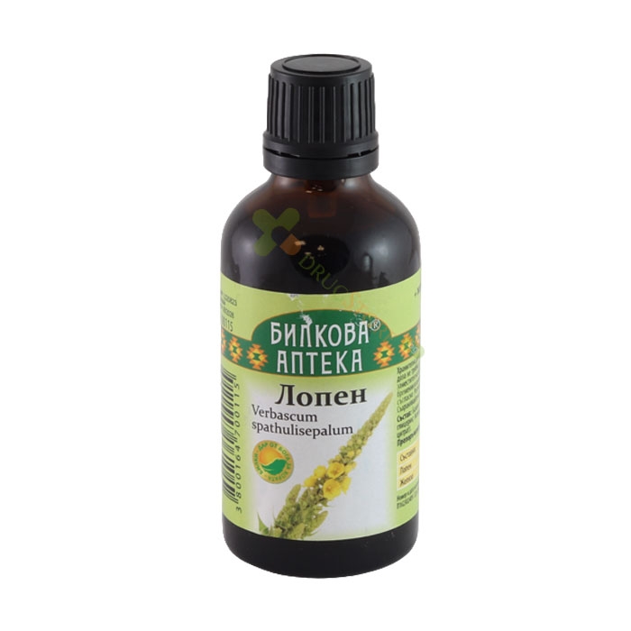 БИЛКОВА АПТЕКА ТИНКТУРА ЛОПЕН + ЖЕЛЯЗО 50 мл / BILKOVA APTEKA VERBASCUM + IRON TINCTURE