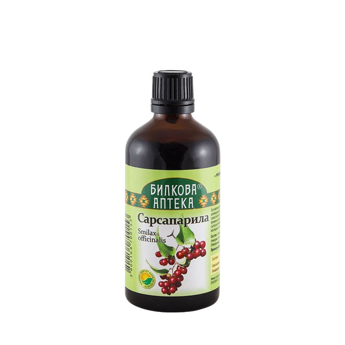 БИЛКОВА АПТЕКА ТИНКТУРА САРСАПАРИЛА + РИБОФЛАВИН 100 мл / BILKOVA APTEKA SMILLAX + RIBOFLAVIN TINCTURE