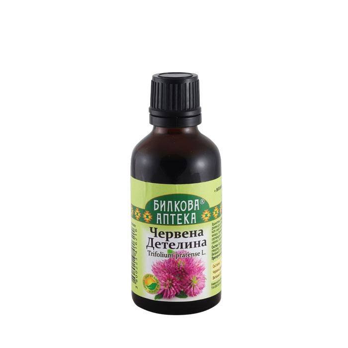 БИЛКОВА АПТЕКА ТИНКТУРА ЧЕРВЕНА ДЕТЕЛИНА + ВИТАМИН B12 50 мл / BILKOVA APTEKA TRIFOLIUM PRATENSE + VITAMIN B12 TINCTURE