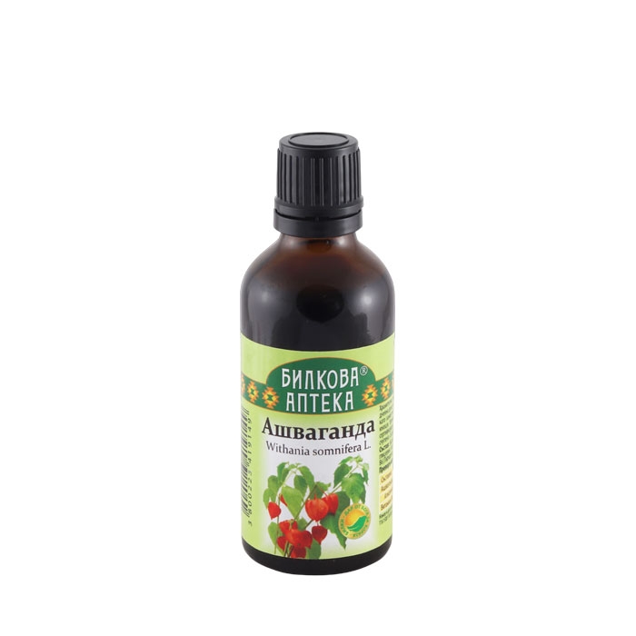 БИЛКОВА АПТЕКА ТИНКТУРА АШВАГАНДА + ВИТАМИН B6 50 мл / BILKOVA APTEKA WITHANIA SOMNIFERA + VITAMIN B6 TINCTURE