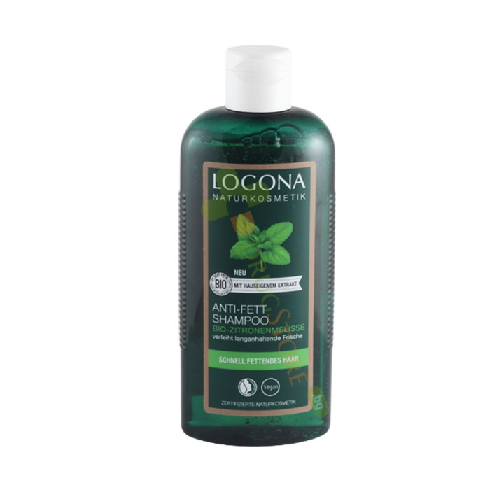 БИО ШАМПОАН ЗА МАЗНА КОСА С ОРГАНИЧНА МАТОЧИНА 250 мл / LOGONA BIO SHAMPOO FOR OILY HAIR LEMON BALM