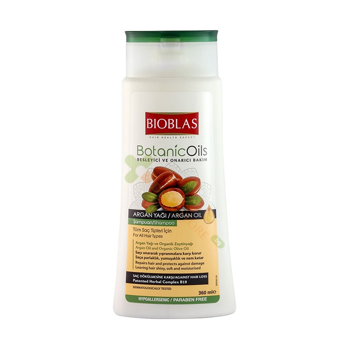 БИОБЛАС ШАМПОАН ЗА ВСЕКИ ТИП КОСА С МАСЛО ОТ АРГАН 360 мл. / BIOBLAS BOTANIC OILS NOURISHING &amp; REPAIRING ARGAN OIL SHAMPOO FOR ALL HAIR TYPES