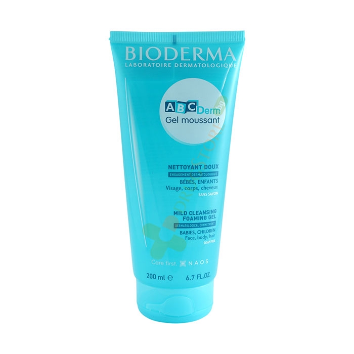 БИОДЕРМА АВС ДЕРМ ДУШ ГЕЛ ЗА КОСА И ТЯЛО 200 мл / BIODERMA ABC DERM MILD CLEANSING FOAMING GEL