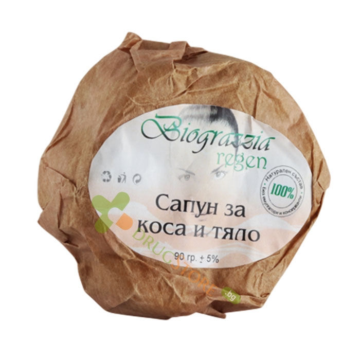 БИОГРАЦИЯ РЕГЕН САПУН ЗА КОСА И ТЯЛО 90 г / BIOGRAZZIA REGEN SOAP 90
