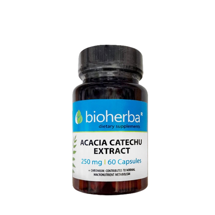 БИОХЕРБА АКАЦИЯ ЕКСТРАКТ + ХРОМ капсули 60 броя / BIOHERBA ACACIA CATECHU EXTRACT + CHROMIUM
