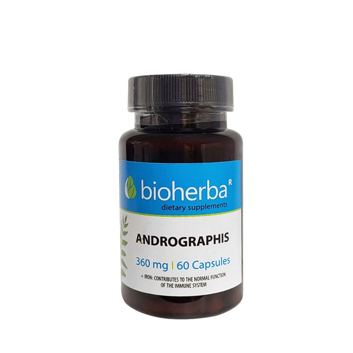 БИОХЕРБА АНДРОГРАФИС + ЖЕЛЯЗО капсули 60 броя / BIOHERBA ANDROGRAPHIS + IRON