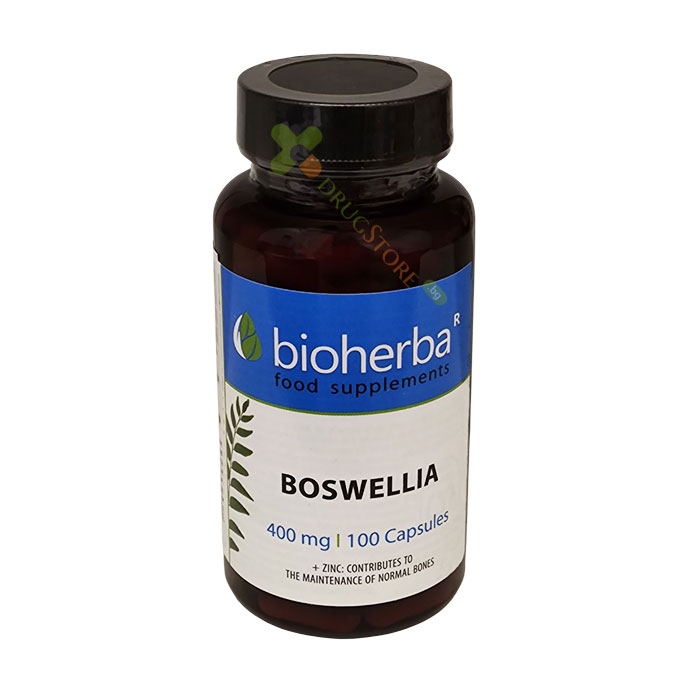 БИОХЕРБА БОСВЕЛИЯ + ЦИНК капсули 100 броя / BIOHERBA BOSWELLIA SERRATA + ZINC