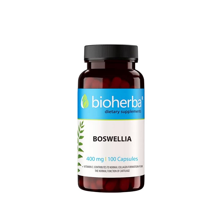 БИОХЕРБА БОСВЕЛИЯ + ВИТАМИН C капсули 400 мг 100 броя / BIOHERBA BOSWELIA + VITAMIN C