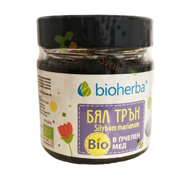 БИОХЕРБА БЯЛ ТРЪН В БИО ПЧЕЛЕН МЕД 280 г / BIOHERBA SILYBUM MARIANUM IN BIO HONEY