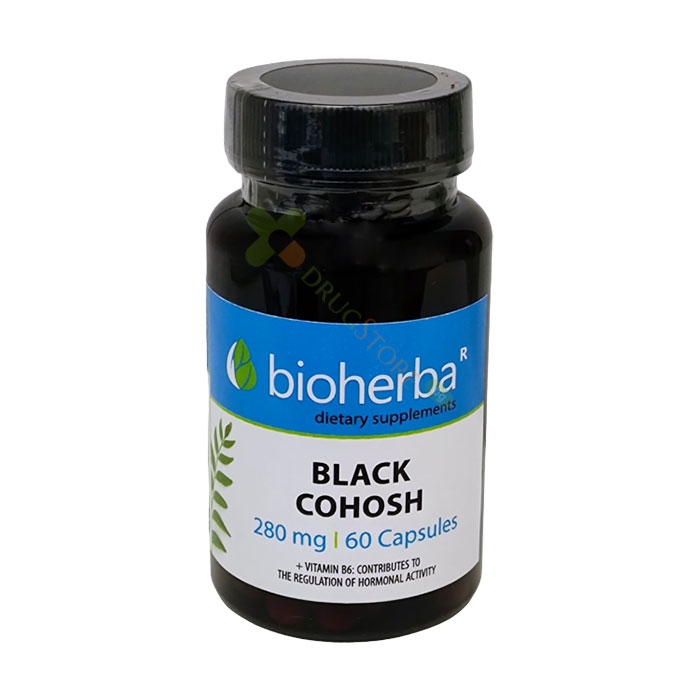 БИОХЕРБА ЧЕРЕН КОХОШ + ВИТАМИН B6 капсули 60 броя / BIOHERBA BLACK COHOSH + VITAMIN B6