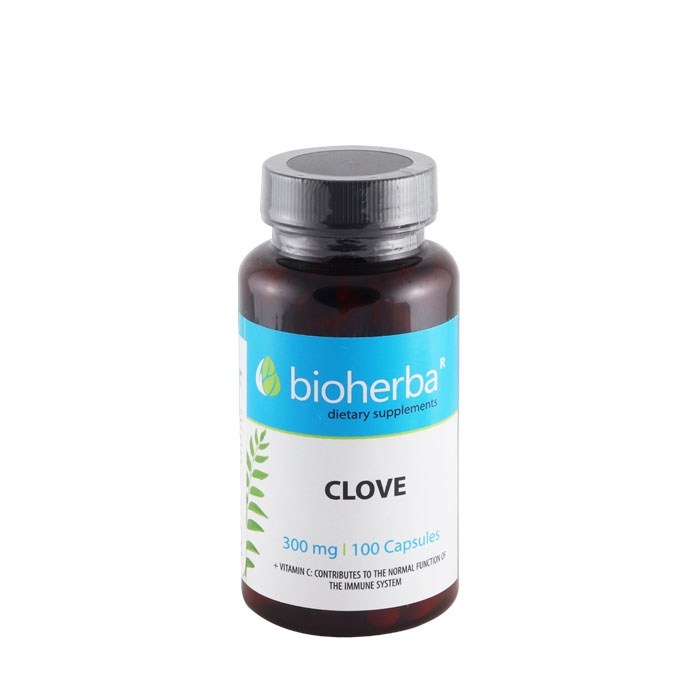 БИОХЕРБА КАРАМФИЛ + ВИТАМИН C капсули 100 броя / BIOHERBA CLOVE + VITAMIN C