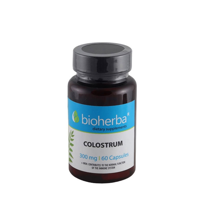 БИОХЕРБА КОЛАСТРА + ЖЕЛЯЗО капсули 300 мг 60 броя / BIOHERBA COLOSTRUM + IRON