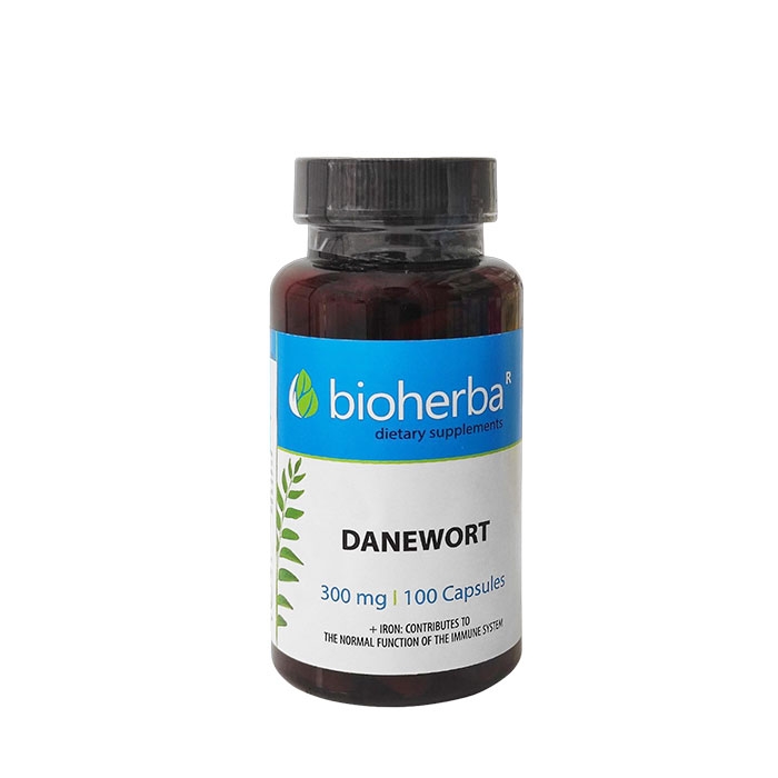 БИОХЕРБА БЪЗАК + ЖЕЛЯЗО капсули 100 броя / BIOHERBA DANEWORT + IRON