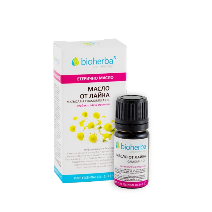 БИОХЕРБА ЕТЕРИЧНО МАСЛО ОТ ЛАЙКА 5 мл / BIOHERBA ESSENTIAL CHAMOMILE OIL
