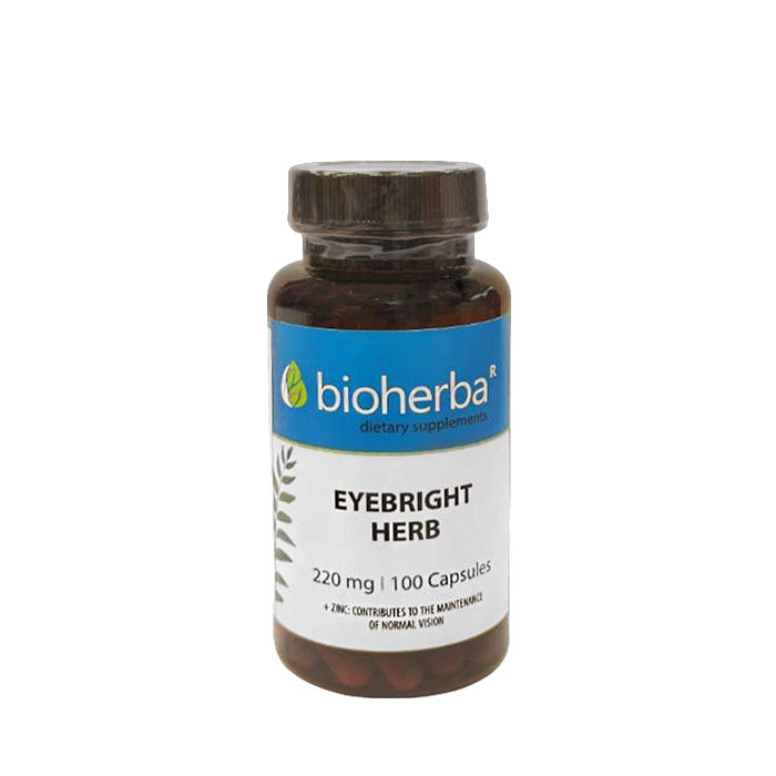 БИОХЕРБА ОЧАНКА + ЦИНК капсули 100 броя / BIOHERBA EUPHRASIA OFFICINALIS + ZINC