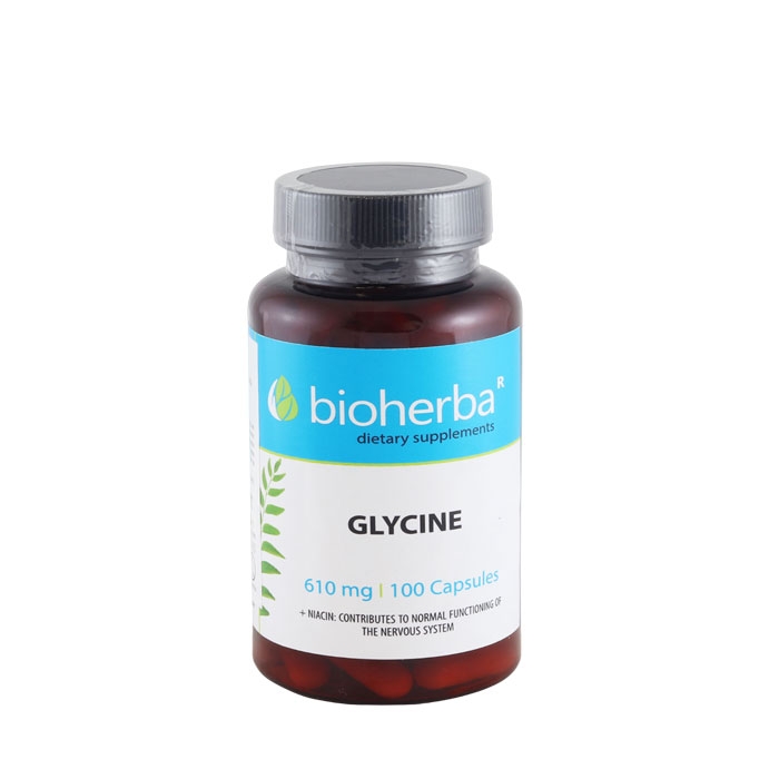 БИОХЕРБА ГЛИЦИН + НИАЦИН капсули 100 броя / BIOHERBA GLYCINE + NIACIN