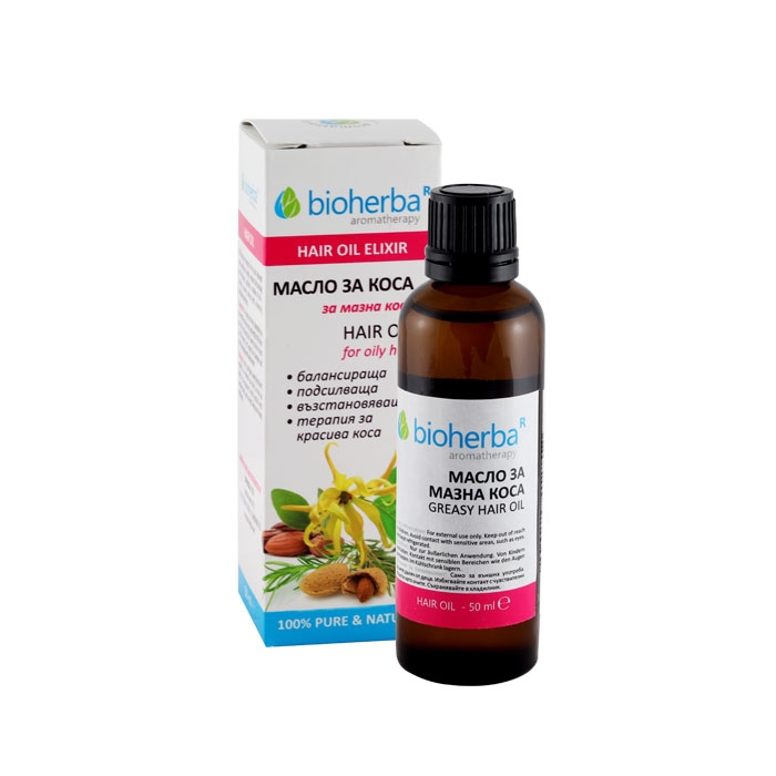 БИОХЕРБА МАСЛО ЗА МАЗНА КОСА 50 мл/ BIOHERBA GREASY HAIR OIL