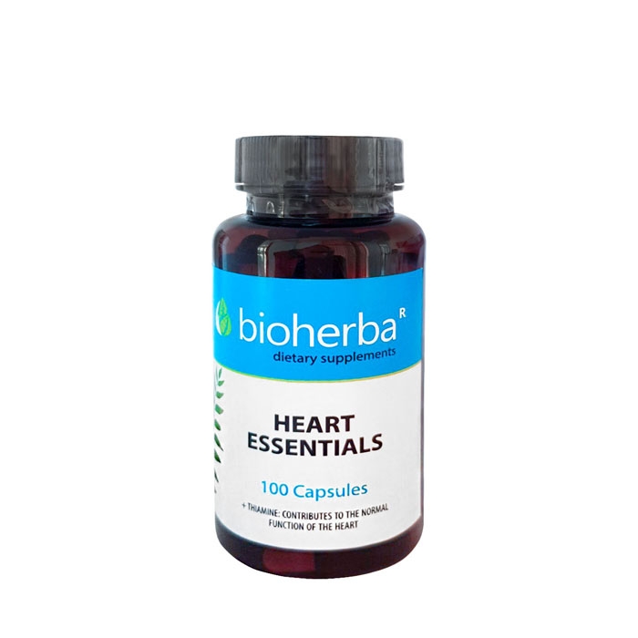 БИОХЕРБА ФОРМУЛА ЗА СЪРЦЕ + ТИАМИН капсули 100 броя / BIOHERBA HEART ESSENTIALS + THIAMINE