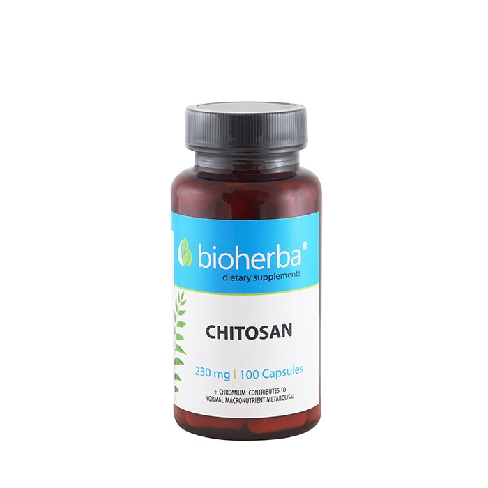 БИОХЕРБА ХИТОЗАН + ХРОМ капсули 100 броя / BIOHERBA CHITOSAN + CHROMIUM