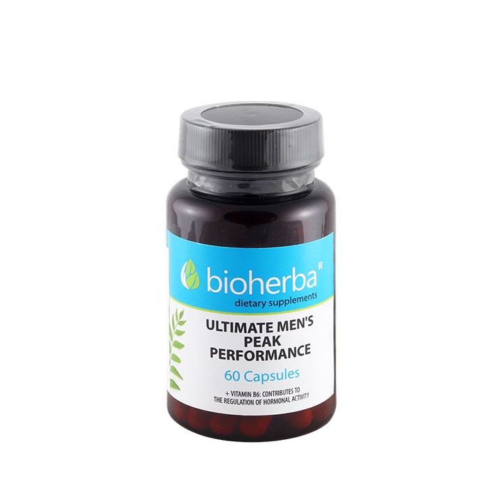 БИОХЕРБА ИНТИМНА ФОРМУЛА ЗА МЪЖЕ II + ВИТАМИН B6 капсули 60 броя / BIOHERBA ULTIMATE MEN&#039;S PEAK PERFORMANCE + VITAMIN B6