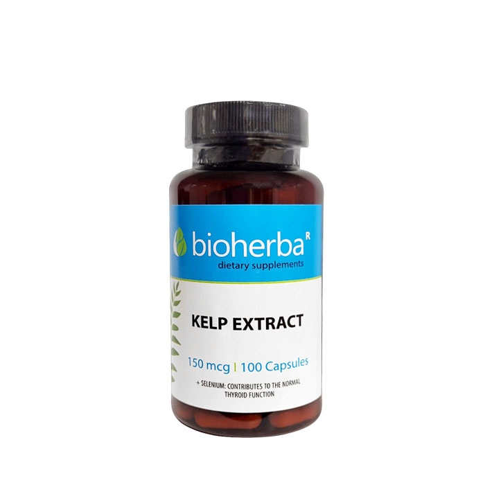 БИОХЕРБА КЕЛП ЕКСТРАКТ + СЕЛЕН капсули 100 броя / BIOHERBA KELP EXTRACT + SELENIUM