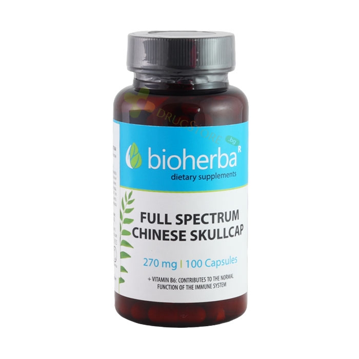 БИОХЕРБА КИТАЙСКА ПРЕВАРА + ВИТАМИН B6 капсули 100 броя / BIOHERBA FULL SPECTRUM CHINESE SCULLCAP + VITAMIN B6